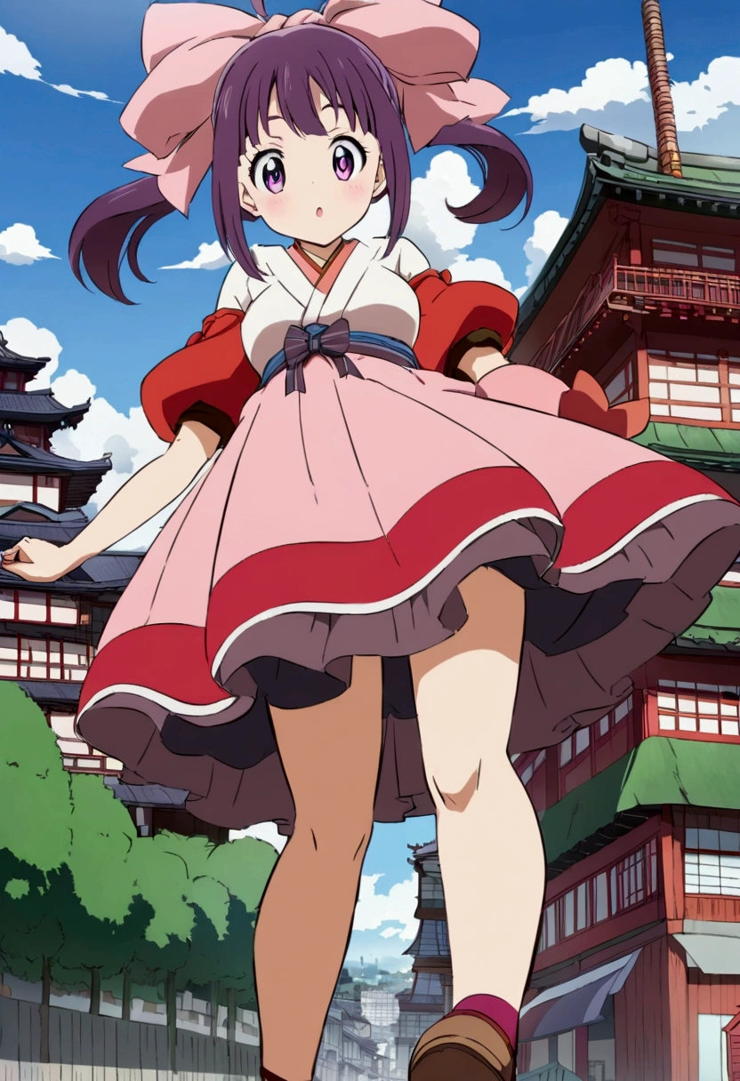 With the city of Kyoto in the background Maiko Anime Style