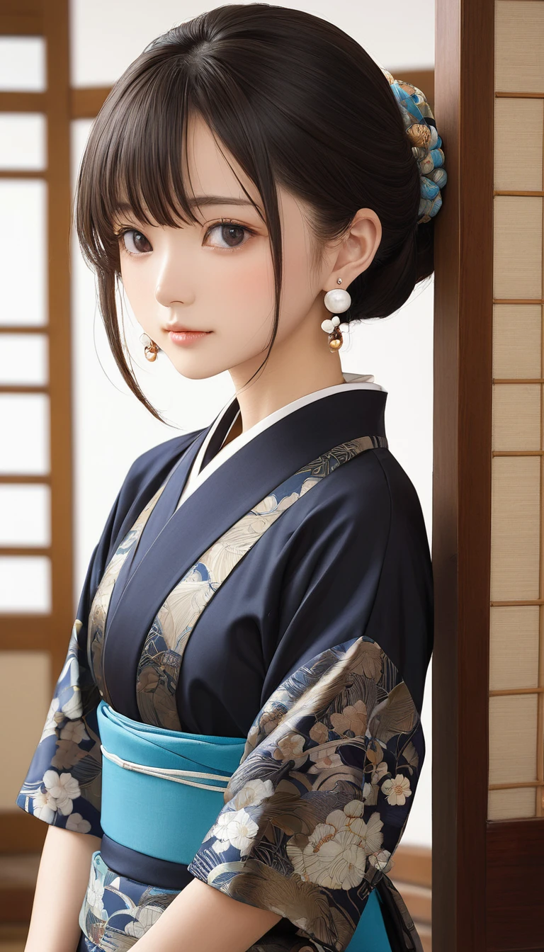 (masterpiece, Highest quality:1.2), One girl, alone,bony body、15 years old、Earrings、Yayoi Period