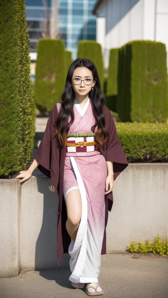 Cute Japanese woman, (16 years old), (very cute face), white moisturized skin, looking at the camera, melancholy expression, (glasses: 1.3),
BREAK,
Idol,
BREAK,
(wearing cute pink kimono: 1.3), (highly revealing kimono), very large earrings, short length,
BREAK,
(long hair), (gray hair: 1.4), (wavy hair), (gradient hair: 1.3), (maroon tips: 1.3),
BREAK,
(realistic: 1.3), masterpiece, perfect lighting, (ultra-high resolution), (8K), (highly detailed: 1.4), (from the front), (full body: 1.4), (symmetrical: 1.2), (one shot),
BREAK,
(Shibuya city in Japan: 1.2),
BREAK,
(Demon Slayer: 1.4),
BREAK,