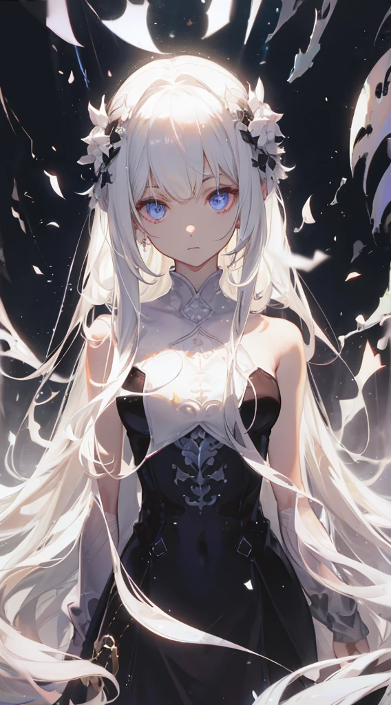 Perfect quality,Beautiful face,Glowing eyes,Pure white background