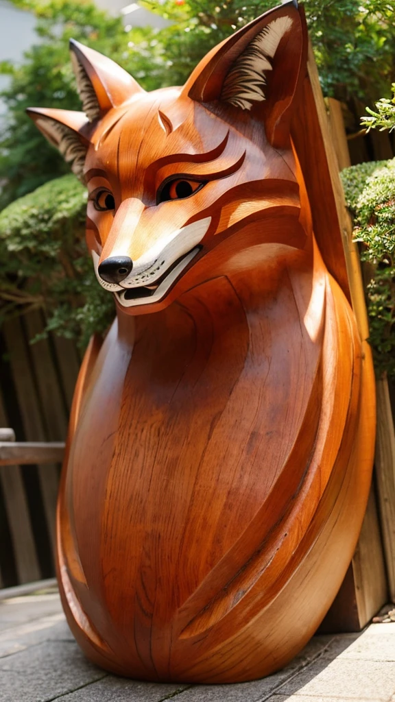 Traditional Japanese Crafts、Carved wooden fox mask 