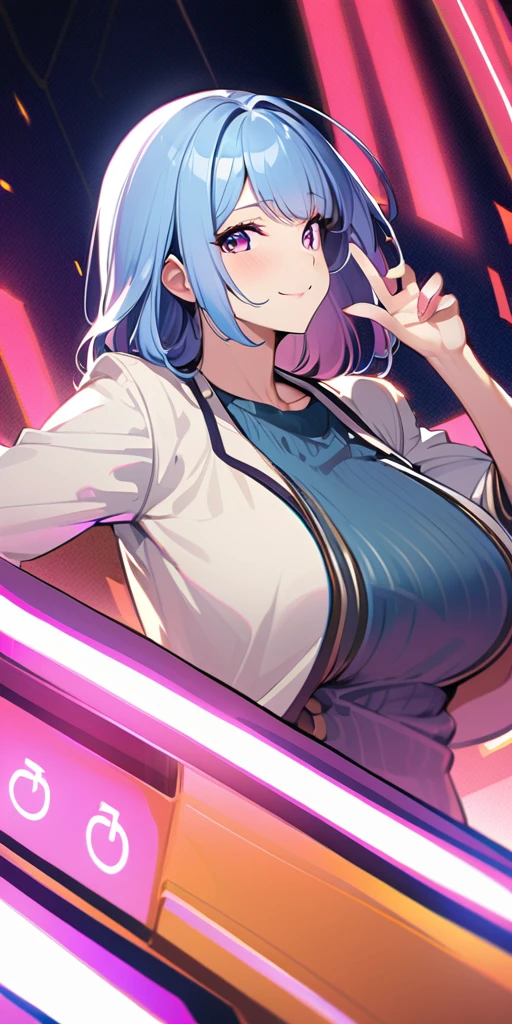 ((Highest quality、masterpiece、Anime Style、Highest quality、High resolution、8k、detailed、ultra-detailed:1.3))、Long legs、Sharp focus:1.2, Beautiful woman with perfect figure:1.4、(smile:1.2), double eyelid、30-year-old woman、Sexy pose、((((Shut your mouth.、One Woman)))),The background is tokyo、アヘ顔,