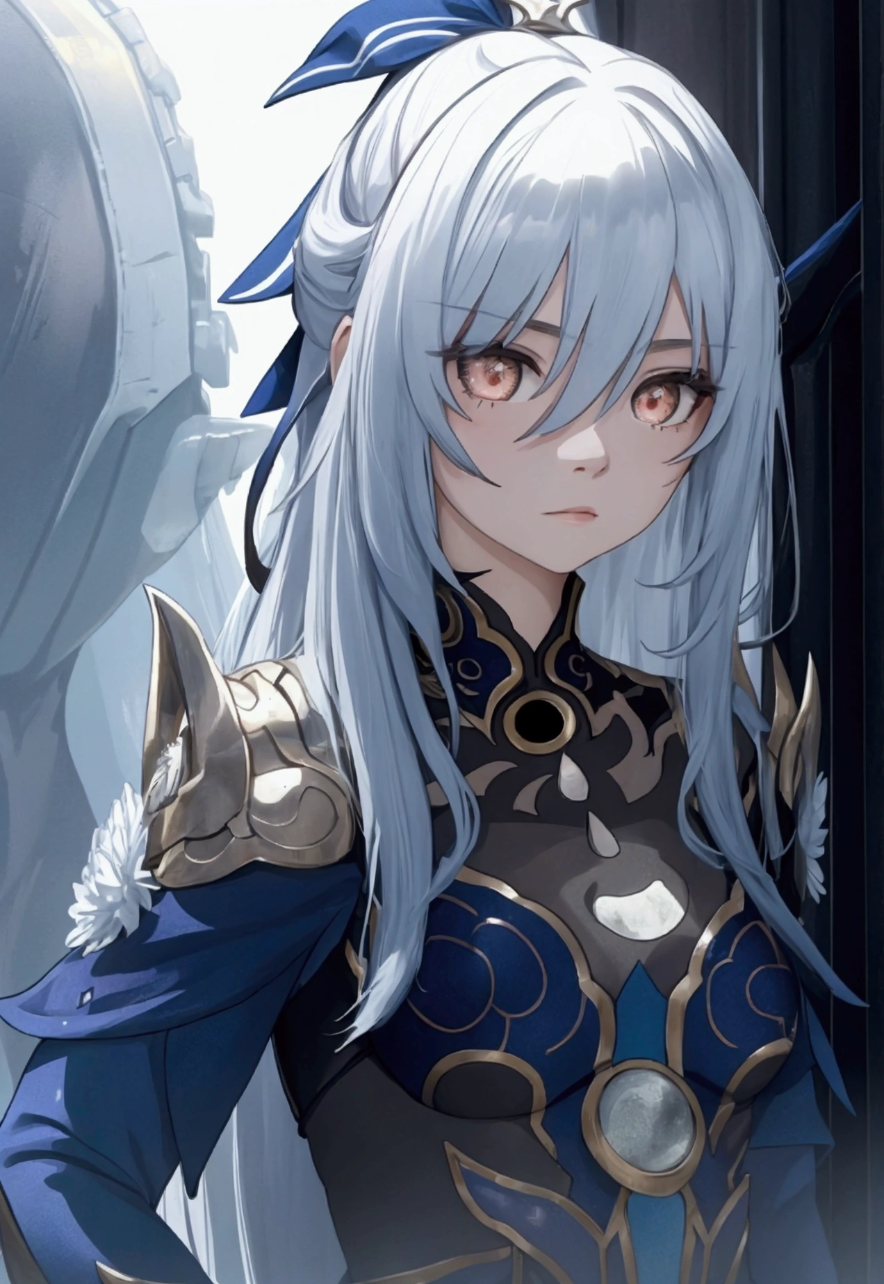 a young girl in front of a monster