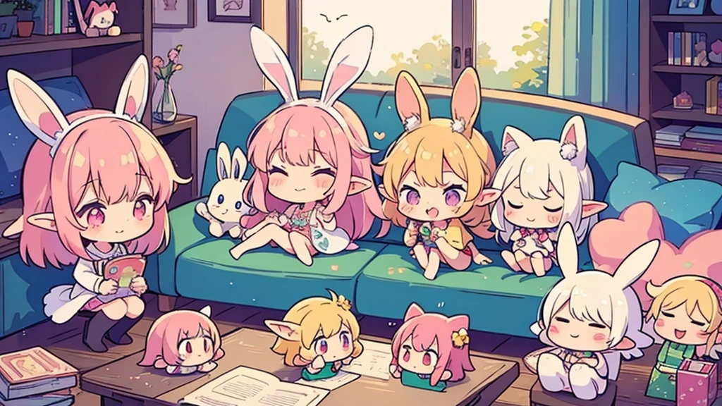 Bunny ears、Chibi Elf、Chill out、Pink and pop room