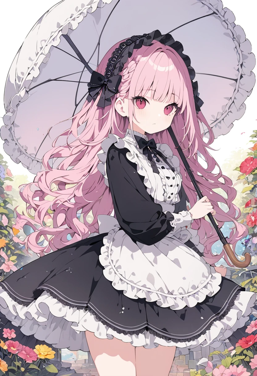 Momoko Sakura Style、8K quality、Intense watercolor, detailedな水彩アート, Watercolor splash, Surreal, Avant-garde pop art, Beautiful and expressive paintings, Beautiful artwork illustration, Very colorful tones, wonderful, Cool Beauty, Highest quality、Official Art, Vector art, Stylish design, (((The most beautiful girl of Gothic Lolita style))),((parasol)),((garden)), (((Highest quality))), High resolution, ((detailed)), (((Doodle Art)), ((masterpiece)), ((Super detailed)),,((Sexual)),(((Background white)))
