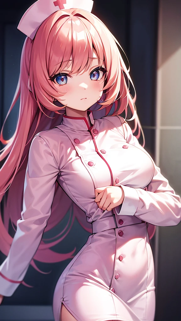 Beautiful anime girl, young, nurse lookbook