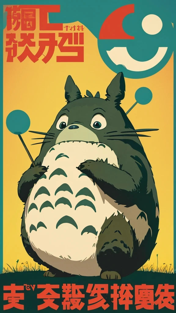 My Neighbor Totoro Character Top Quality, Anatomically correct, american style propaganda poster, masterpiece,