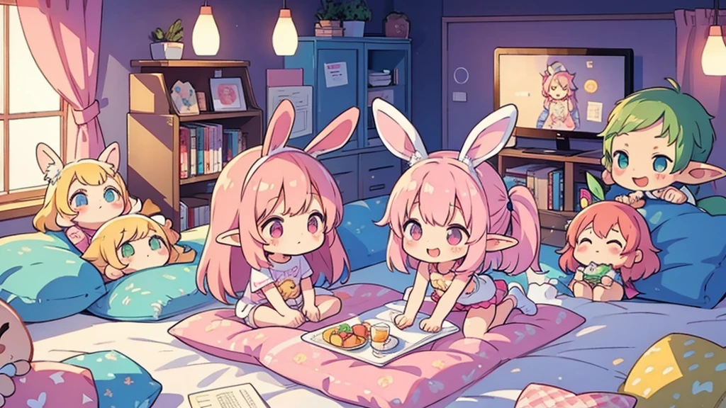 Bunny ears、Chibi Elf、Chill out、Pink and pop room