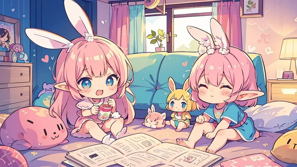 Bunny ears、Chibi Elf、Chill out、Pink and pop room