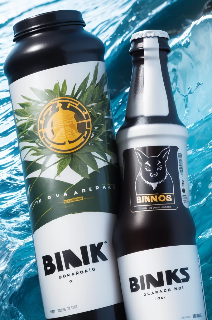 Create a logo for a beverage company called BINKS No Sake