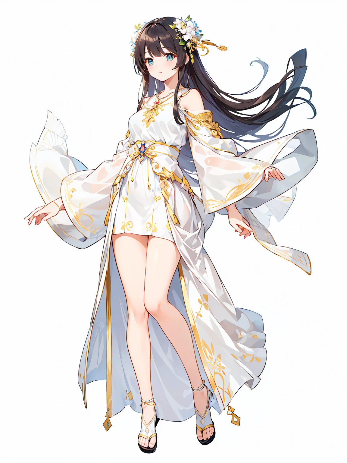 Full body ,dynamic Standing ,(realistic:1.37)、Full body ,(Masterpiece),(very detailed:1.3) ((((best quality))) , (((very detailed))) , (((Masterpiece))) , Yumi,น้องสาวที่beautifulงามและน่ารัก,fragrant, soft, The sound is sticky and sweet.,cream white sweater,White silk,necklace,black hair,beautiful,white and gentle , white background , (Full body:1.5), Blank white background, (white background), Transparent background, looking down, ((masterpiece, illustration, best quality))