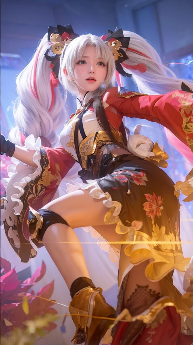 Walnut,vampire,assassin,charming,Mature,sexly,thin,Qi bangs,long hair,AntennaBangs,double tail,高double tail,Bangs cover one eye,frightened,angry,Smile,blush,red nose,drunk,eyes straight,exquisite eyes,red lips,perfect face,Cross your arms across your chest,Dark Skin,dynamic poses,fighting stance,near,school swimsuit,damaged clothing,cloak,leather skirt,Black,,Spandex gloss,Laser reflective material,Detail background,Bubble angry,bubble blush,heart-shaped,notes,Q version,official art,lifelike,movie angle,Dynamic angle,Horizontal viewing angle,depth of field,movie lighting,colorful,PBR rendering+supE pull,32K,High resolution,high quality,beautiful wallpaper,a white hair、Close-up of woman wearing white mask, beautiful figure painting, Guweiz, Gurwitz style artwork, White-haired God, author：Yang Jie, Epic and beautiful character art, Stunning character art, author：Fan Qi, by Wuzhun Shifan, pixiv art station street Guweiz, single ponytail, insult, high ponytail, tall figure, long legs, (sleeveless lace shirt), (shorts), (striped )), ((striped )), Walk, elegant, dignified, feminine, beautiful curves, sweet smile, Strong sense of detail and layering, colorful, Has a unique texture, rich and colorful, Color harmony, vivid, design art, 16K, super detailed, {{illustration}}, {extremely delicate and beautiful}, {Exquisite surface treatment}, super detailed, Exquisite glowing eyes, {{movie lighting}}, Extreme light effects, model: Realism, CFG size: 12, Laura: Bright texture (1.35), high quality, masterpiece, Exquisite facial features, Delicate hair depiction, Detailed depiction of eyes, masterpiece, best quality, Ray tracing, Extremely detailed CG unified 8K wallpaper, masterpiece, best quality, (1 girl), perfect female figure, (((White tight T-shirt))), beautiful eyes, (delicate face), BlackShort hair, hair tied up, Light blue hairpins, (White skin), (best lighting), (Super intricate details), 4K unified, (super detailed CG), Showing white legs, , hot pants, shorts,best quality, High resolution, sup