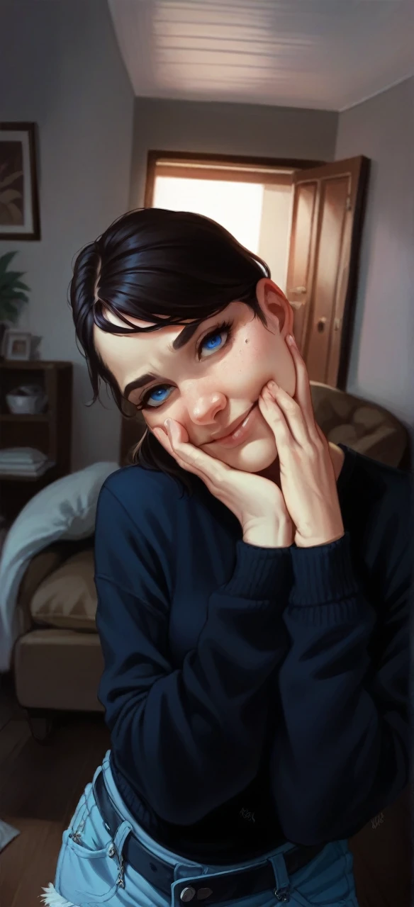 sexly, Grinning,sweet,big blue eyes,about the moonlight