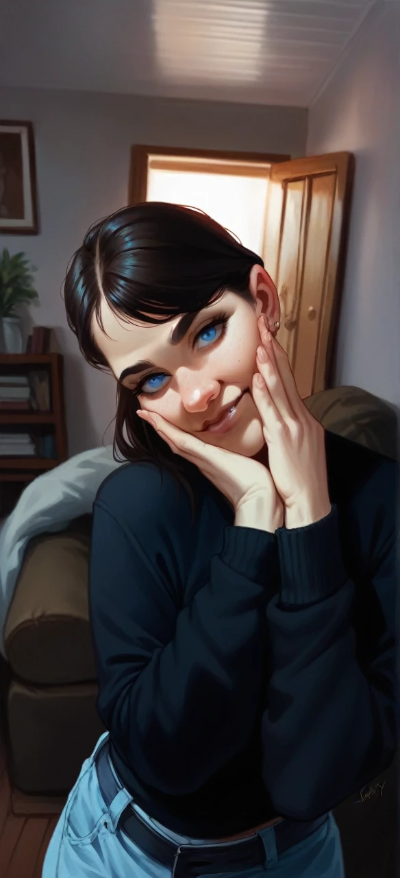 sexly, Grinning,sweet,big blue eyes,about the moonlight
