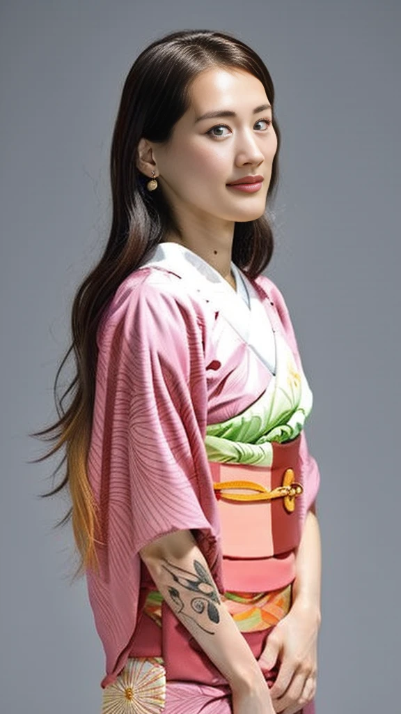 Cute Japanese female, (), (very cute face), white moist skin, looking at camera, melancholy expression, (pink bright eyes: 1.4),
BREAK,
Idol, (very beautiful berserker female: 1.3),
BREAK,
(wearing pink cute kimono: 1.3), (highly revealing kimono), very large earrings, short length, (leaf tattoo on body: 1.3),
BREAK,
(long hair), (light gray hair: 1.4), (wavy hair), (gradient hair: 1.3), (red tips: 1.3),
BREAK,
(realistic: 1.3), masterpiece, perfect lighting, (ultra-high resolution), (8K), (highly detailed: 1.4), (from the front), (full body: 1.4), (symmetrical: 1.2), (one shot),
BREAK,
(Shibuya, Japan: 1.2),