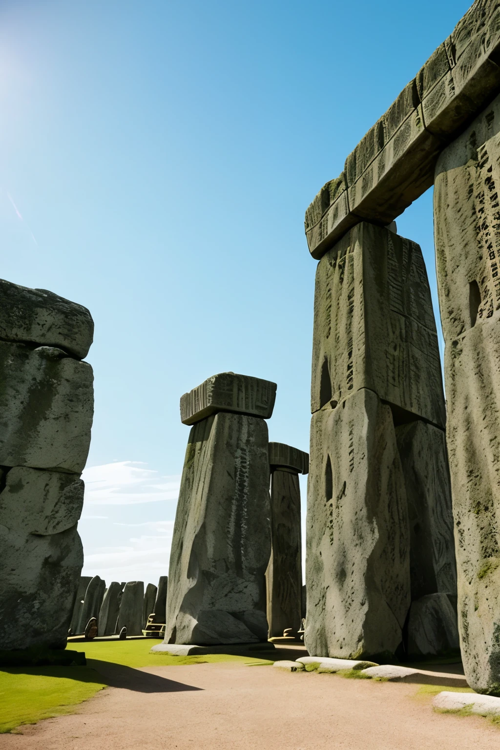 Stonehenge, a masterpiece of ancient architecture, stands as a testament to the ingenuity and craftsmanship of our ancestors. This iconic monument, captured in the highest resolution possible (10k), showcases the intricate details of the massive stones, each one perfectly placed to form this awe-inspiring circle. The textures are so realistic (1.5), you can almost feel the roughness of the weathered stones under your fingertips. The contrast between the sunlight and shadow adds a dramatic effect, enhancing the depth and grandeur of the structure. This photograph, a true masterpiece, is a must-see in Ultra High Definition, immersing you in the history