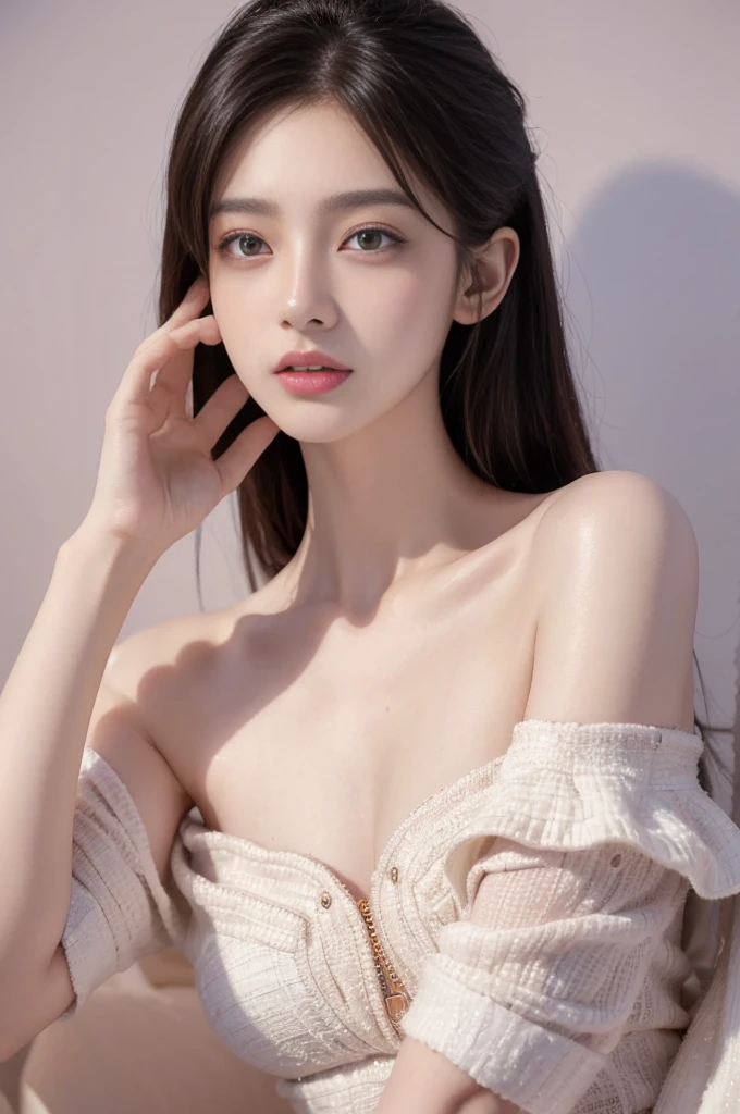 (high details:1.4)、(surrealism:1.4)、(soft lighting:1.05)、32,000、1 woman、realistic lighting、face lighting、ray tracing、(brightened light:1.2)、(improve quality:1.4)、(Realistic textured skin of the highest quality:1.4)、original photo, lifelike, full body woman love, bed, soggy, big bust, stylish hairstyle, pale skin, black eye, pink lips, (Beloved), (:1.1), ~Through, detailed background, detailed face, delicate eyes, good hair, Anatomically correct body, elastic skin, make up, masterpiece
