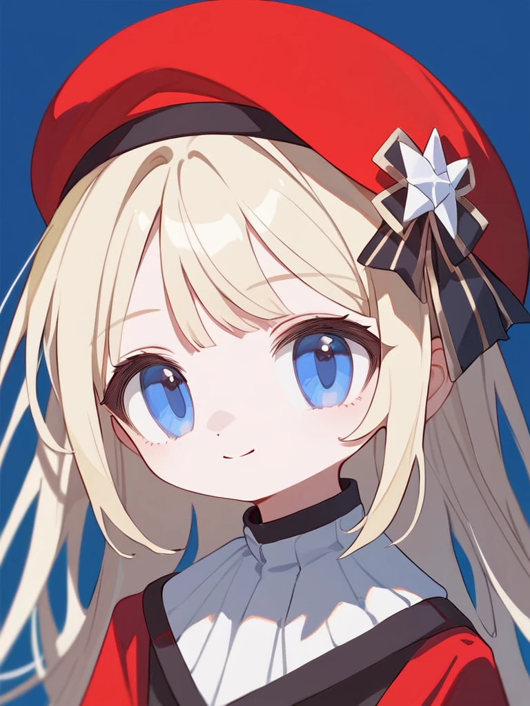 1woman,solo,core_9,score_8_up,score_7_up,Expressiveh,rating_safe,(masterpiece, best quality),
Light blonde hair,black and red beret,blue eyes,smile,big eyes