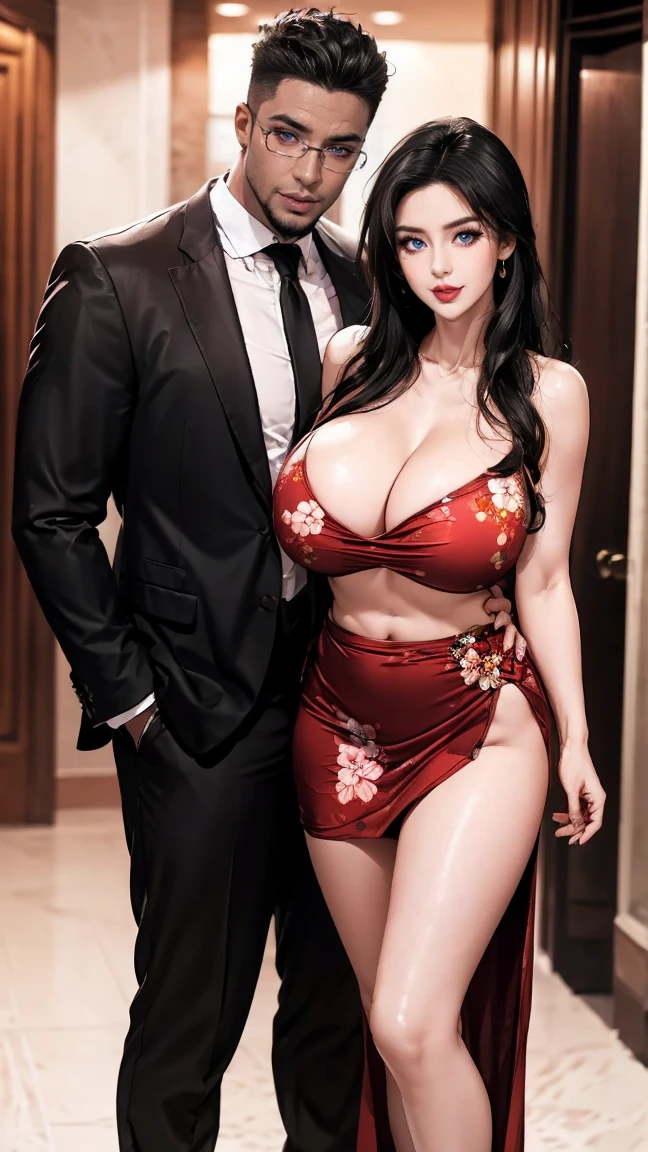 NTR Man(ung man), (1 asian mature woman), (Duet), A mature woman seduces a young blackman,(strong and naked black man,1 tall and strong black man,bodybuilder muscle,Black bodybuilder,Burly figure,short pantuscle body,bodybuilder),(a young woman with big breasts,narrow waist,bare shoulders,(white mini skirt dressed, floral print, naked,bare stomach,thick legs,sexy body), European 40 year old milfs and th1 young black man r, best quality:1.4), (Ultra-high resolution:1.2), (8k, RAW photos:1.2), Laurena Lexis, 1 woman,1 yoman,the woman showing off their curves, bend down, Wearing sexy clothes and shorts, , Clear eyes, A young black man and a asian mom, ((French Kiss)) kiss eachother
