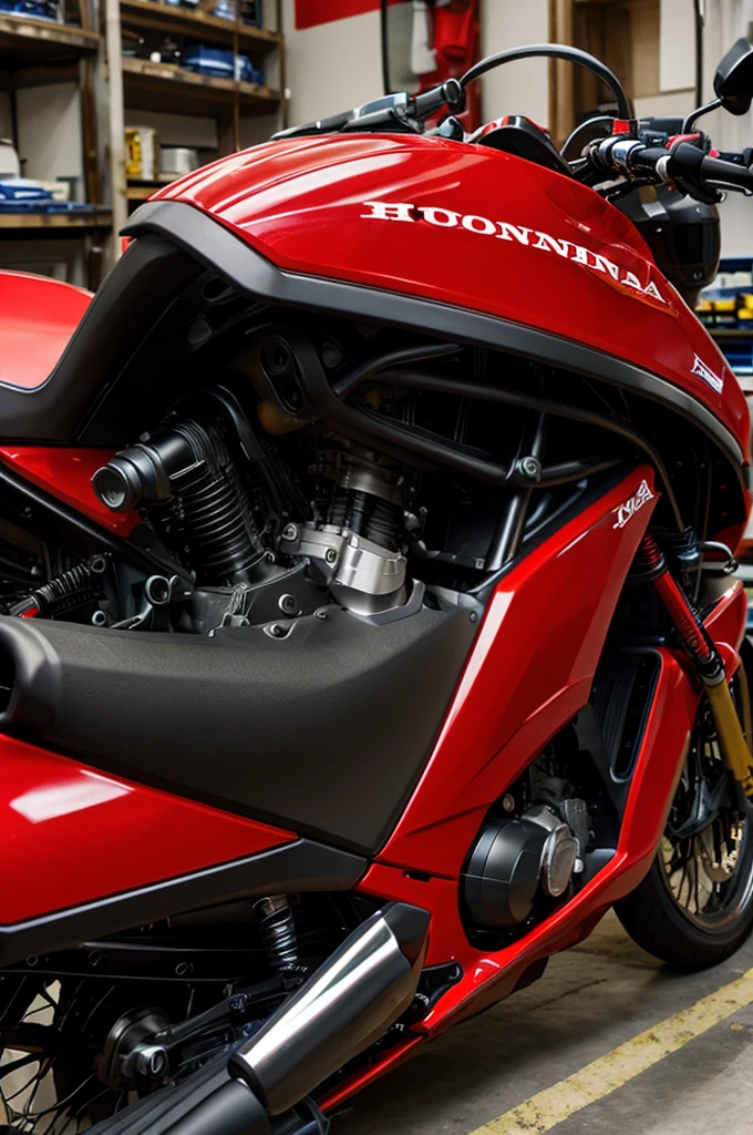 honda click black and red for repair in vulcanizing shop