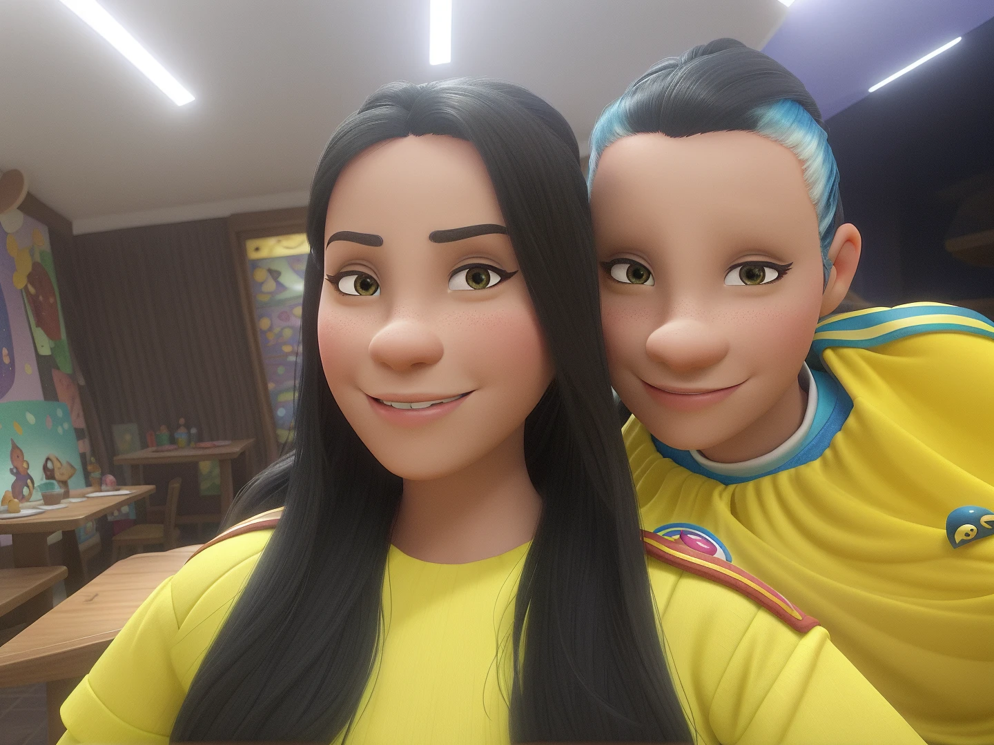 Altas,casal homem e mulher no estilo Disney Pixar,colorido,personagens expressivos,brilhante e vibrante,atmosfera alegre,romantic setting,Playful and whimsical environment,Cheerful and lively expressions,tema aventureiro,magic lighting,Mundo de fantasia,movimento e movimento,exaggerated proportions,ambiente encantado,Magical creatures and companions,elementos de storytelling,fairytale vibes,detalhes encantadores e designs intrincados,animated and dynamic poses,Storybook-like scenario,imaginativo e cativante,attention to facial features and expressions,rico e imersivo,Artistic and creative,artistic rendering,User-friendly layout,Charming and charismatic personalities,caloroso e convidativo,Fundos coloridos,Fanciful and dreamlike,Charming and fantastic,Magical transformations and surprises,memorable and captivating,narrativa visual encantadora,momentos emocionantes,detalhes e texturas extravagantes
