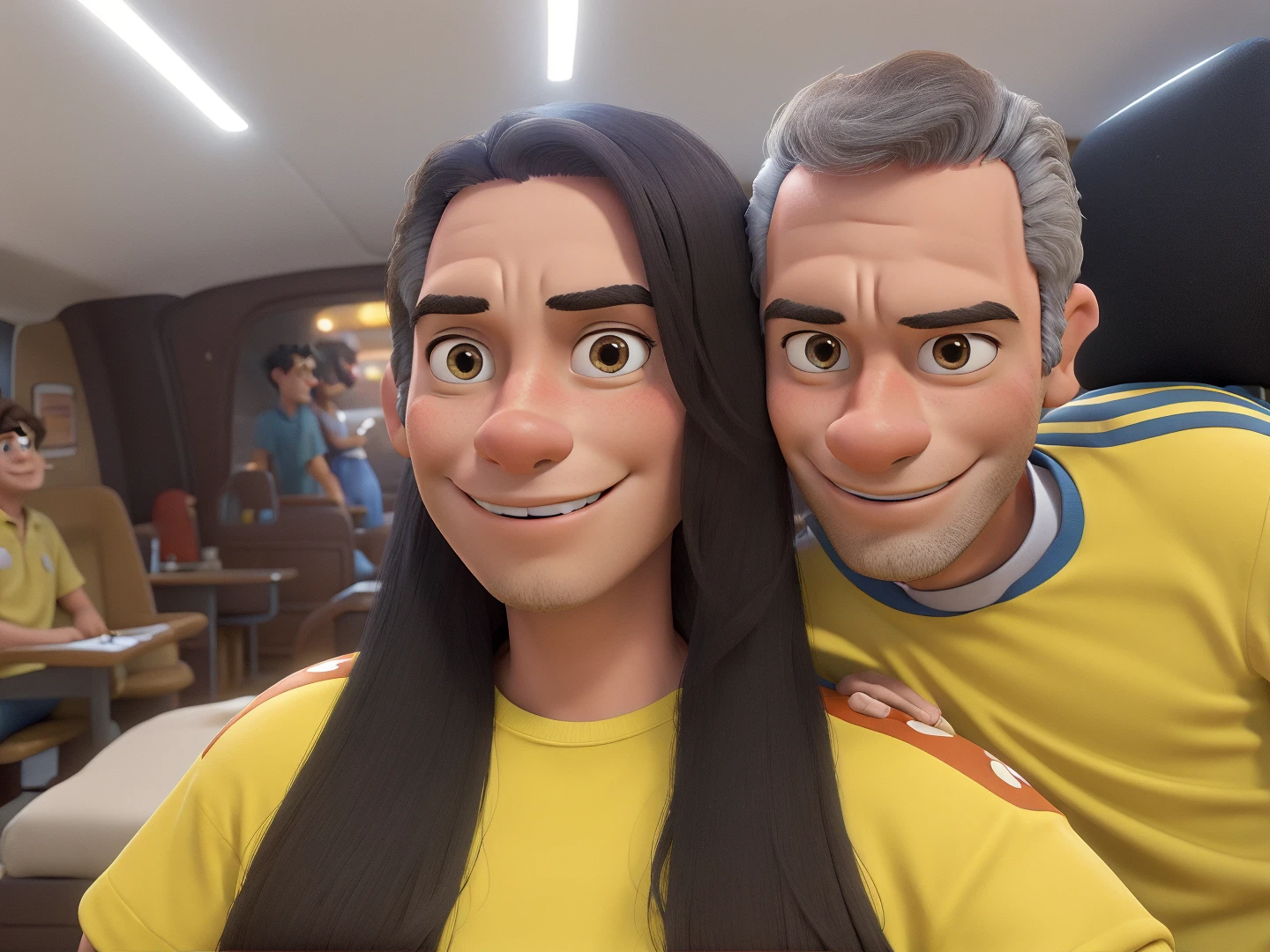 couple (man and a woman) in disney cartoon format