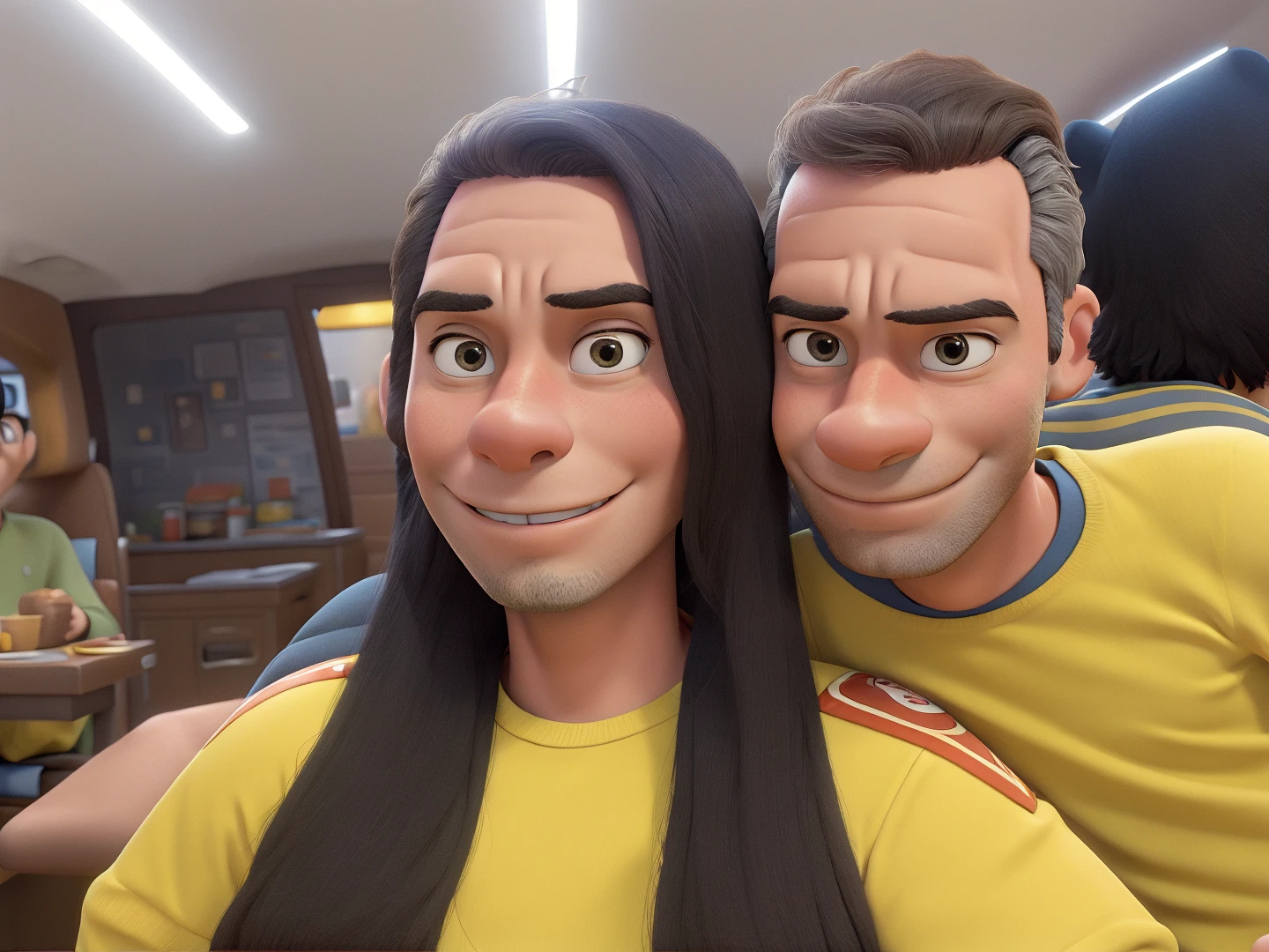 couple (man and a woman) in disney cartoon format