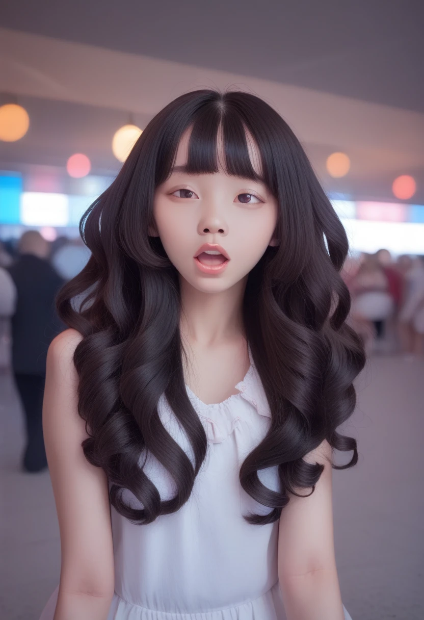 Top quality, Reality, 8K, HD, 1 girl, Miss, (Sexy pose: 1.9, touch: 1.9, cleveage: 2), Gorgeous, (Large target: 1.8), (underwear: 2, OK: 1.9, underwear: 1.4), (short hair: 2, Bob: 2, partedbangs: 1.6), Watch the audience, (1 girl's Eyes: 1.6), Reality, (Bokeh), (Flowing hair, Lips, open mouth: 1.43), Gorgeous, Pure face_v1:1,