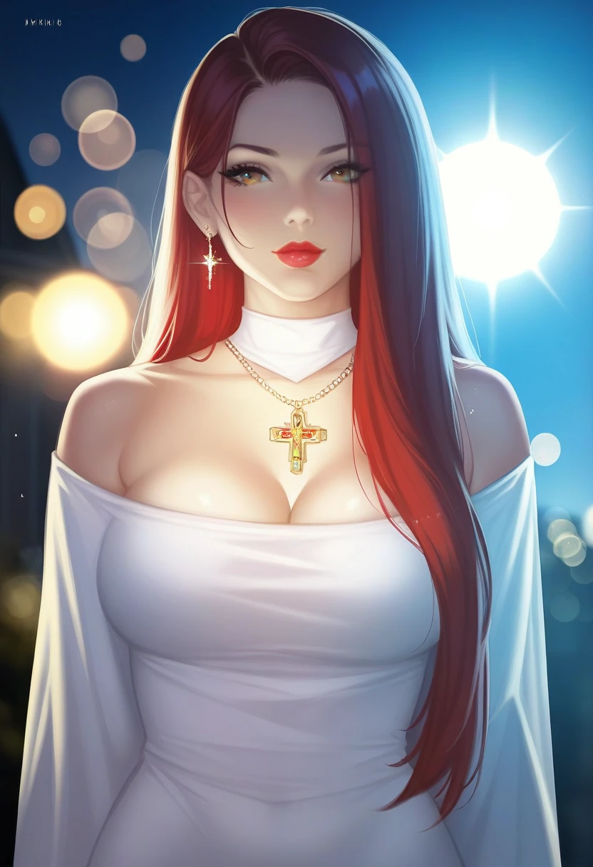 ((woman)), (30 year old), (long hair), (wearing reddish suit), (speech at a lectern), (bible on the pulpit), (modern protestant church background), (natural light), (photo realism), (hyper detailed), diffuse lighting, (((front view))), (Nikon D850 DSLR), ((long shot at 200mm f/1. 8 lens)), (Slightly blurred background with bokeh effect)