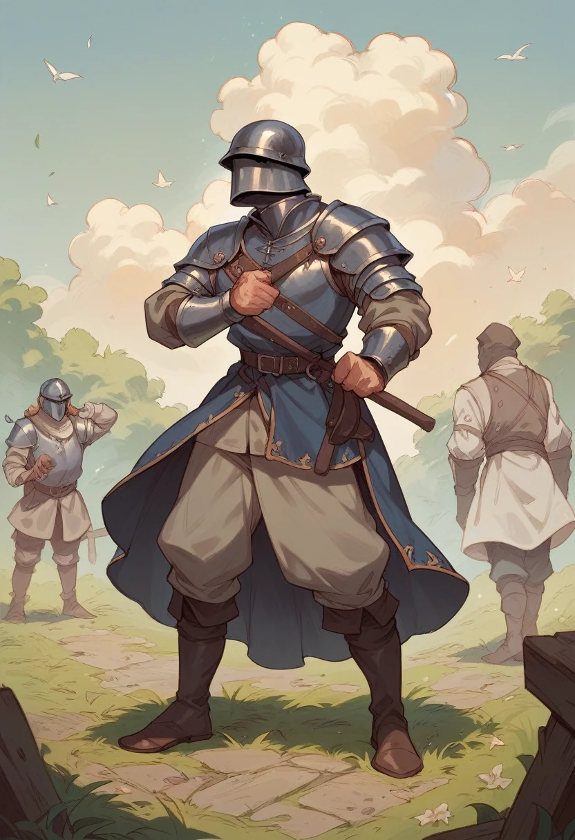 medieval soldier, extremely powerful, capable of destroying entire kingdoms