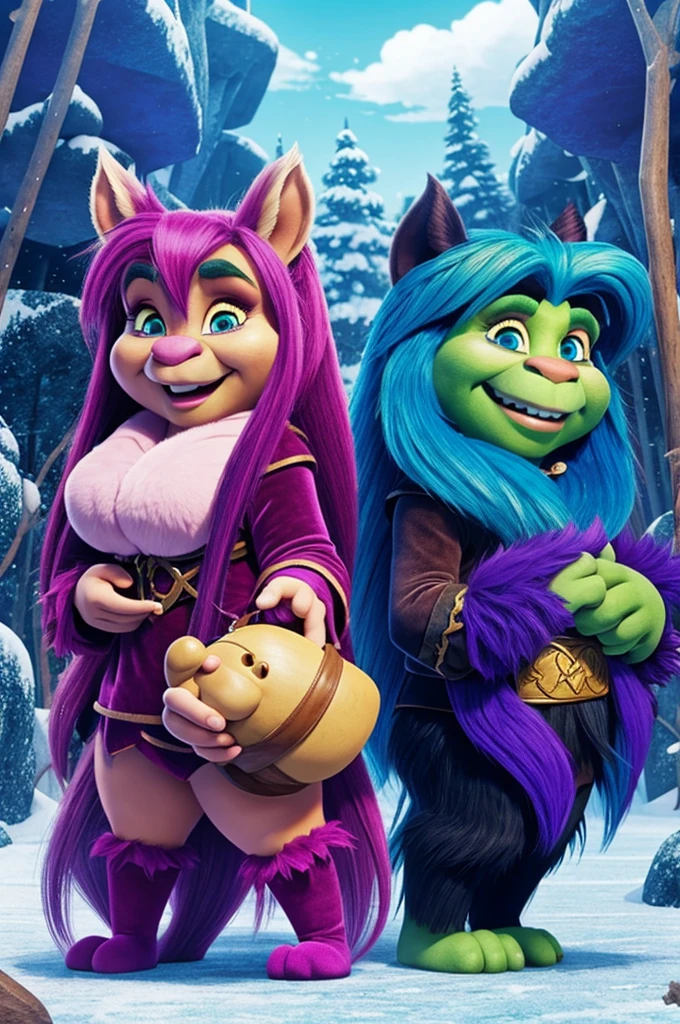 Draw velvet and venner from trolls 3
