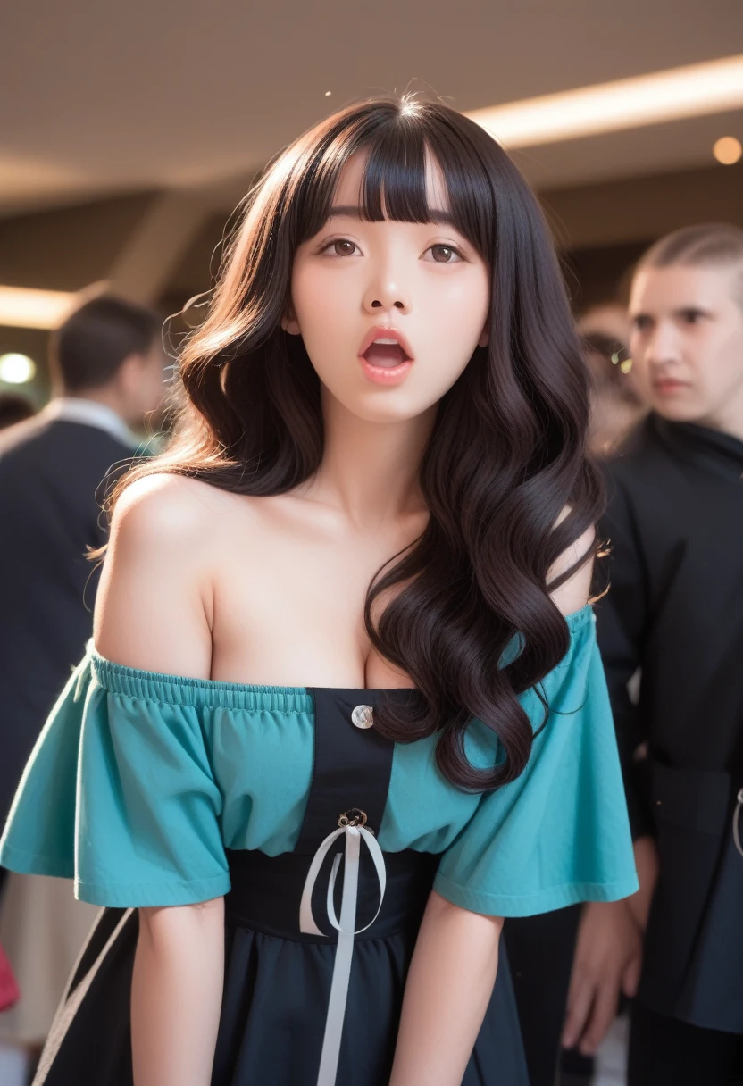 Top quality, Reality, 8K, HD, 1 girl, Miss, (Sexy pose: 1.9, touch: 1.9, cleveage: 2), Gorgeous, (Large target: 1.8), (underwear: 2, OK: 1.9, underwear: 1.4), (short hair: 2, Bob: 2, partedbangs: 1.6), Watch the audience, (1 girl's Eyes: 1.6), Reality, (Bokeh), (Flowing hair, Lips, open mouth: 1.43), Gorgeous, Pure face_v1:1,