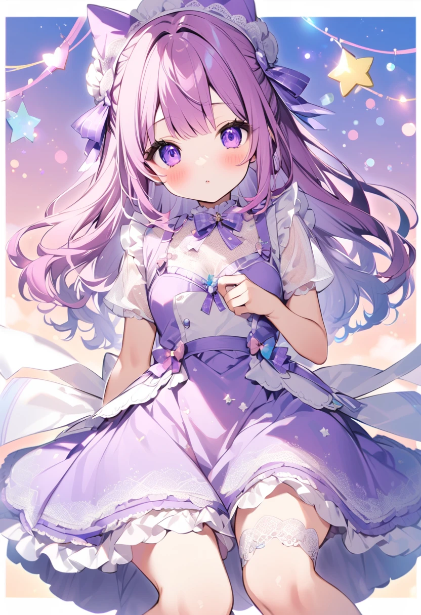 Little Bar Peep、she'A fair-skinned girl with cool pink cheeks.. sheのhairはバニラブロンドです, A little lighter than the Mini'hair. It is in the shape of a ring, Pulled by two pink ribbons、Lace-trimmed bonnet.
sheのドレスは少しアップデートされました.. Over a pale pink eyelet lace skirt、Periwinkle polka dot top bordered with white lace.。. No more lace-up bodices.. sheのブルマーはピンクと白のギンガムチェック.、It is bordered with lace, sheのブーツは青と白です. The big doll has no gloves. Shine; Glitter