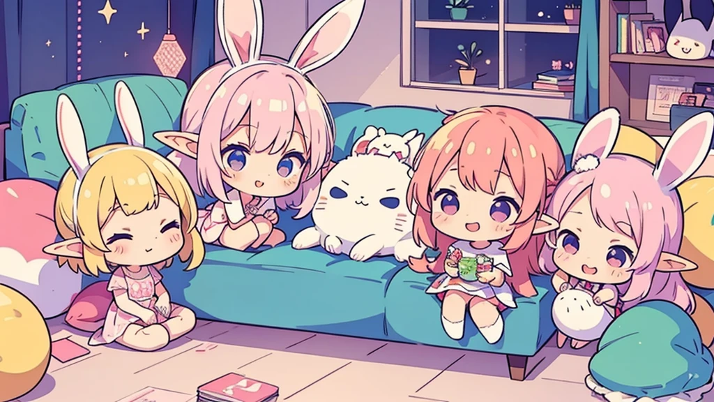 Bunny ears、Chibi Elf、Chill out、Pink and pop room