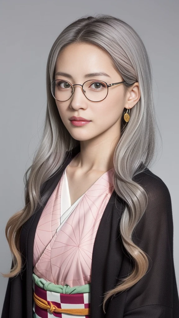 Cute Japanese woman, (), (very cute face), white moist skin, looking at camera, melancholy expression, (pink bright eyes: 1.4), (glasses: 1.3)
BREAK,
Idol, (very beautiful berserker woman: 1.3), (fighting: 1.3),
BREAK,
(wearing pink cute kimono: 1.3), (highly revealing kimono), very large earrings, short length, (has black grass tattoo on body: 1.3),
BREAK,
(long hair), (light gray hair: 1.4), (wavy hair), (gradient hair: 1.3), (red tips: 1.3),
BREAK,
(realistic: 1.3), masterpiece, perfect lighting, (ultra high resolution), (8K), (highly detailed: 1.4), (from the front), (full body: 1.4), (symmetrical: 1.2), (one shot),
BREAK,
(Shibuya city in Japan: 1.2),