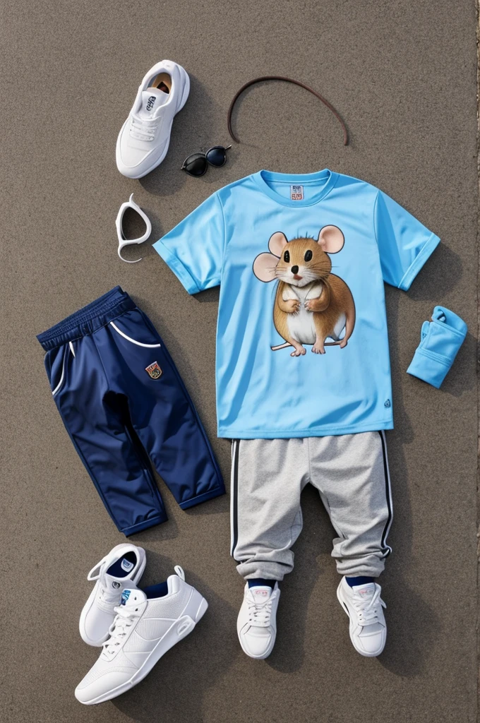 Mouse with messi clothes