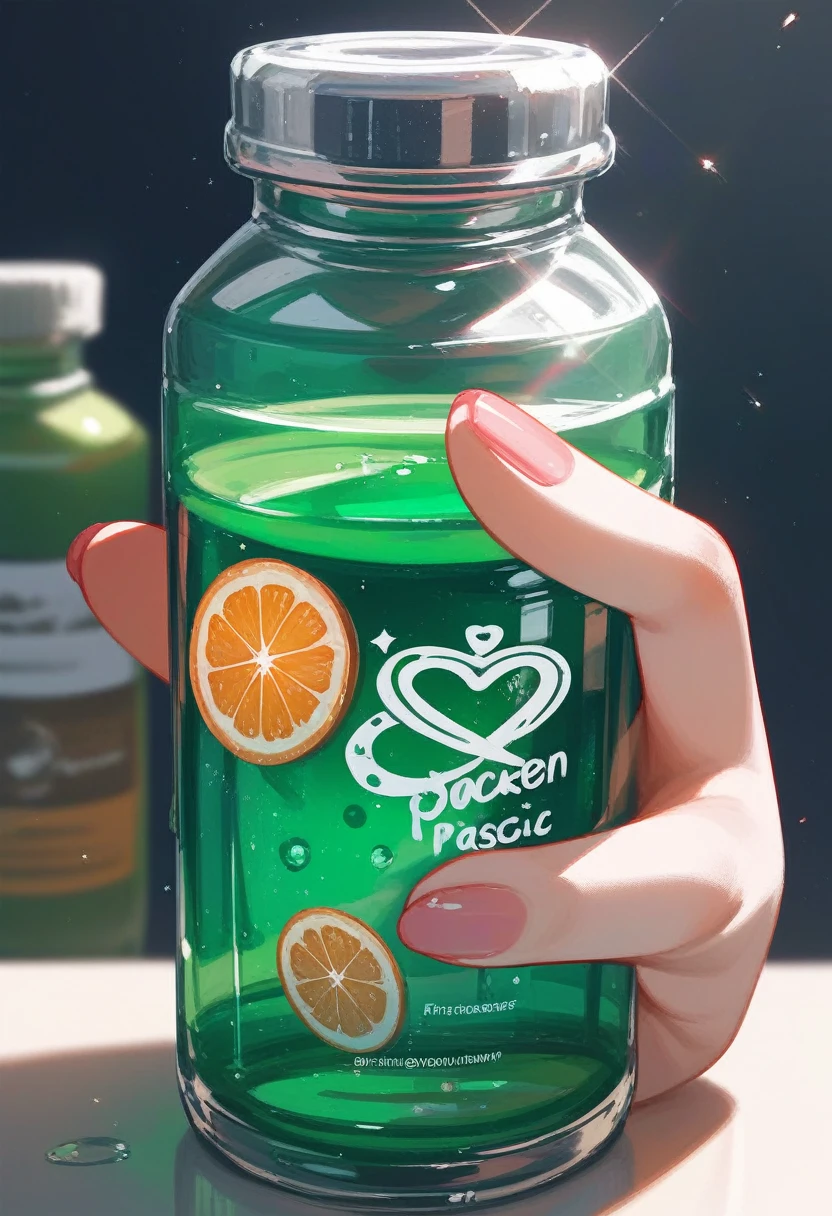(Fraction_9,Fraction_8_Direction_7_up), （（一个的Magic Bottle））（Close shot），Magic Bottle，Antique bottle，A bottle of green poison，The poison is surrounded by poisonous gas，Poison pour out，