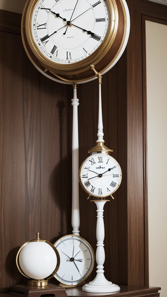 Create a large clock that is round and white