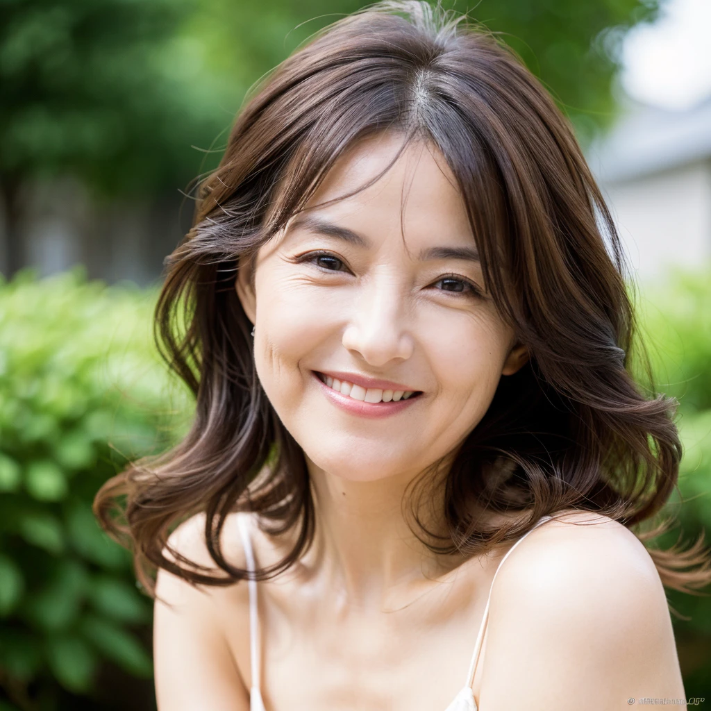 Beautiful mature woman with beautiful wavy long hair, Sexy Mature, Smile, Ultra-high resolution,(Realistic:1.4), ((Highest quality)), ((masterpiece)), (be familiar with),