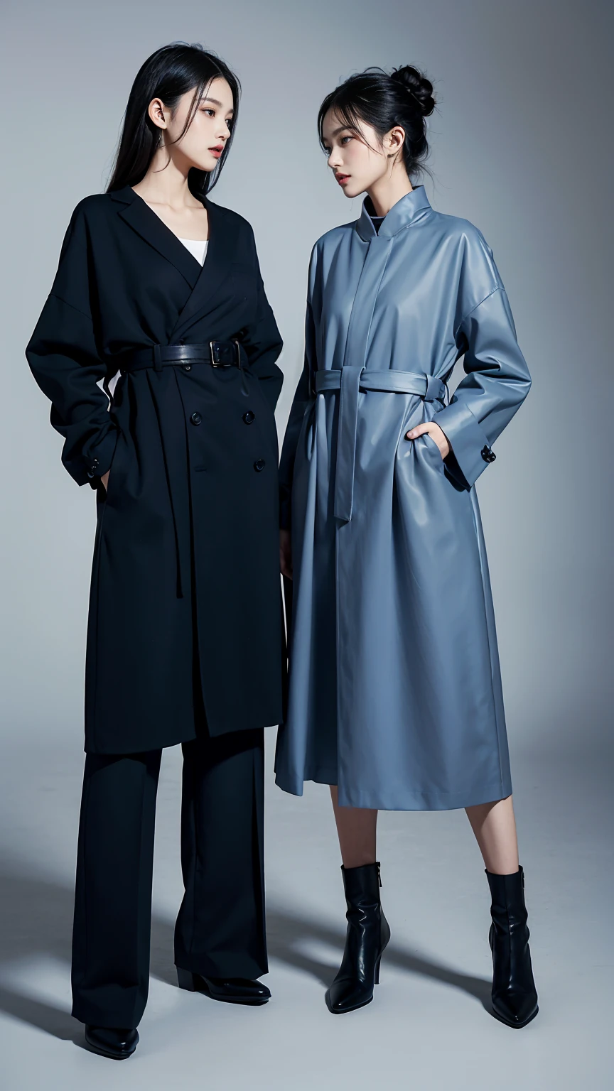 To create a high-end fashion sense of color matching，The following principles can be followed：Tonal matching：Choose colors from the same color family for matching，Add depth through different shades and light and dark changes，Such as dark blue with light blue，Or grey with black。