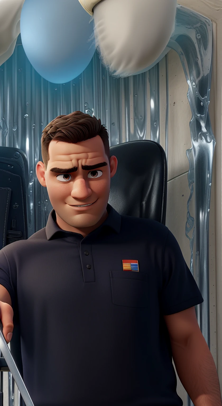 Successful man with an imposing face who will change other people's lives through his service.