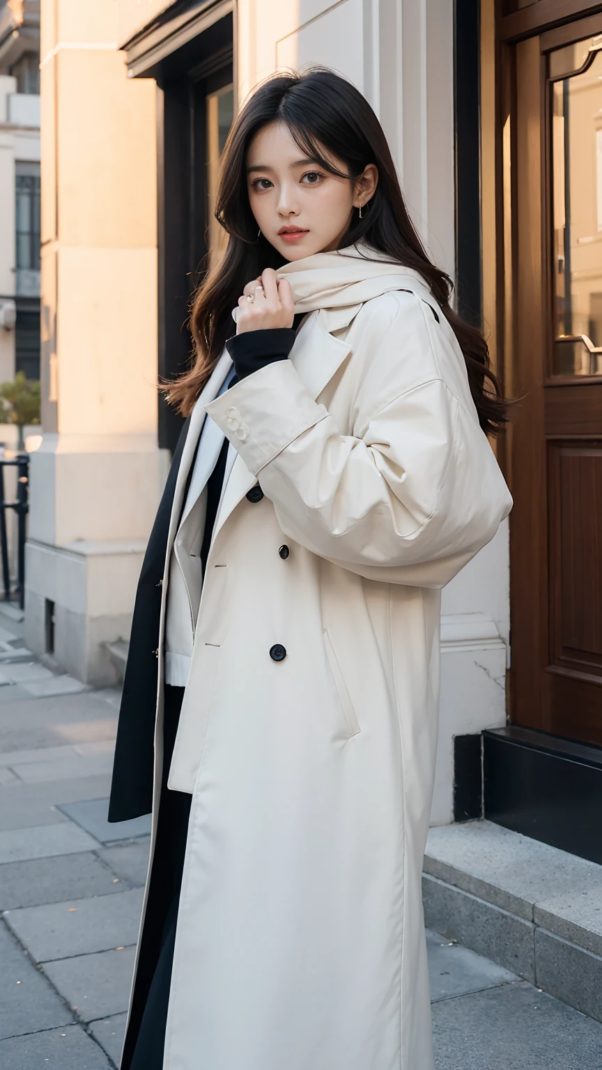 To create a high-end fashion sense of color matching,The following principles can be followed:Layers of color:通过不同Layers of color来增加时尚感,Wearing a dark coat with a light-colored inner layer,Or add visual interest through accessories of different colors。