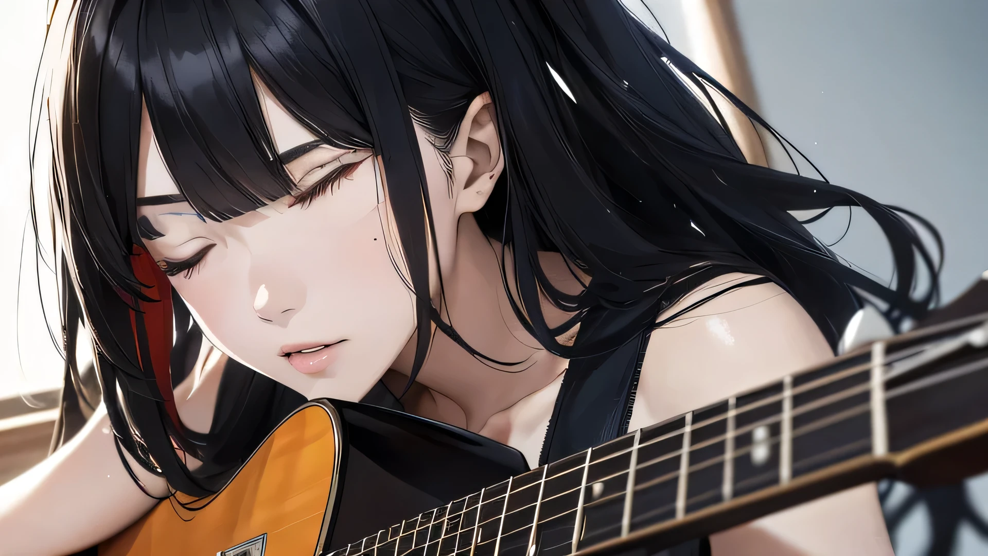 (closed eyes)