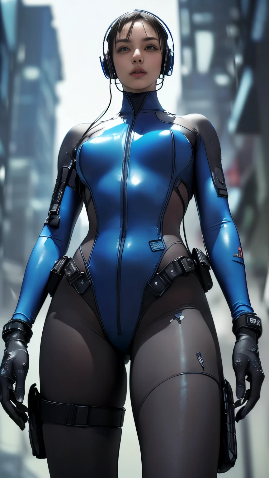 (One Woman),(((A female special forces member is standing))),((Red tactical bodysuit:1.5)),((headset:1.5)),((Tactical Holster:1.5)),(Gloves:1.5),(Serious:1.5),(extra short hair:1.5),(bionde:1.5),(Beautiful Eyes:1.3),(Very detailedな顔:1.5),((Very detailed drawing of a female hand:1.5)),((muscular:1.5)),(Sexy Looks:1.5),((Thick thighs:1.5)),(Beautiful body:1.5),((Very sensual:1.5)),(The background is a futuristic city:1.5),(Cyberpunk atmosphere:1.5),(((Blur the background:1.5))),(Written boundary depth:1.5),BREAK(((masterpiece:1.5),(highest quality:1.5),(Very detailed:1.5),(High resolution:1.5),(Realistic:1.5),(Realistic:1.5),(Delicate depiction),(Careful depiction))),8k,wallpaper,((from below:1.2))