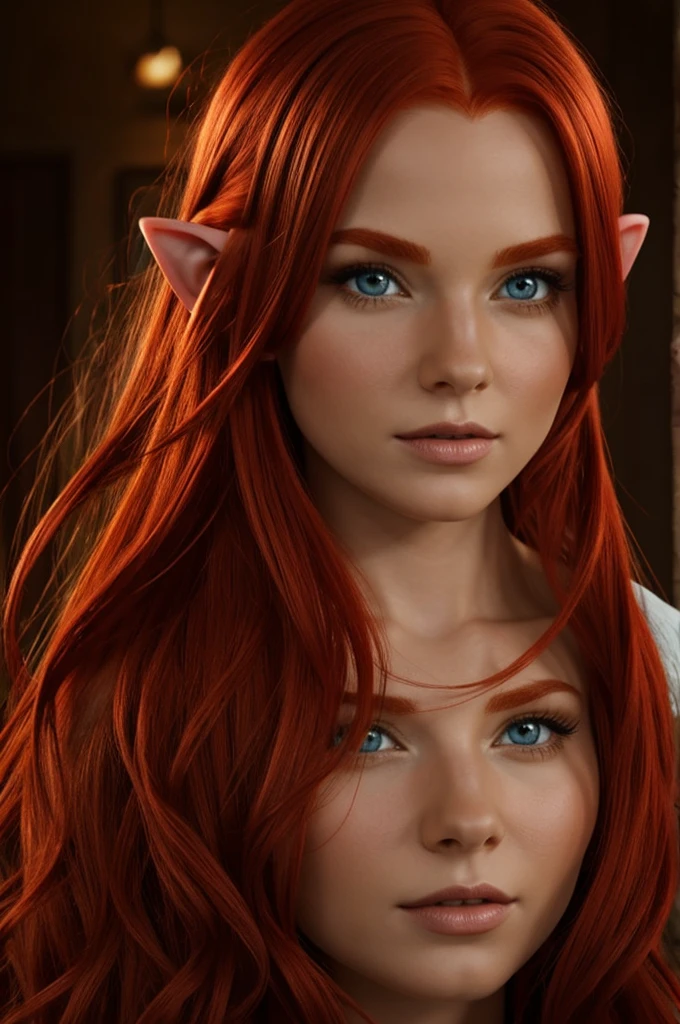 Create a red-haired elf