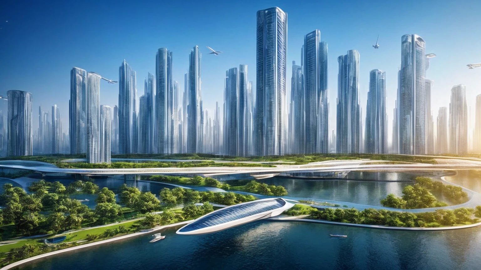 (Best quality,4K,8K,A high resolution,Masterpiece:1.2),Ultra-detailed,(Realistic,Photorealistic,photo-realistic:1.37),Futuristic floating city,Futuristic technology,Huge urban high-tech tablet platform,Airship,Floating in the sky,Futuristic city,Small airships around,High-tech hemispherical platform,Colorful lights,Advanced architecture,modernn architecture,skyscrapper,Access the cloud,Scenic beauty,view over city,Impressive design,Blend seamlessly with nature,energetic and vibrant atmosphere,Futuristic transportation system,Parking is suspended,Transparent path,Lush greenery,Sky gardens,cascading waterfalls,Magnificent skyline,reflections on the water,Sparkling river,Architectural innovation,futuristic skyscrapers,Transparent dome,The shape of the building is unusual,Elevated walkway,Impressive skyline,Glowing lights,Futuristic technology,Minimalist design,Scenic spots,Panoramic view,Cloud Piercing Tower,Vibrant colors,epic sunrise,epic sunset,Dazzling light display,magical ambiance,The future city,Urban Utopia,LuxuryLifestyle,Innovative energy,sustainable development,Smart city technology,Advanced infrastructure,Tranquil atmosphere,Nature and technology live in harmony,Awesome cityscape,Unprecedented urban planning,Architecture connects seamlessly with nature,High-tech metropolis,A cutting-edge engineering marvel,The future of urban living,Visionary architectural concept,Energy-efficient buildings,Harmony with the environment,A city floating above the clouds,Utopian dreams become reality,The possibilities are endless,State-of-the-art transportation network,Green energy integration,Innovative materials,Impressive holographic display,Advanced communication system,Breathtaking aerial view,Quiet and peaceful environment,Modernist aesthetics,Ethereal beauty