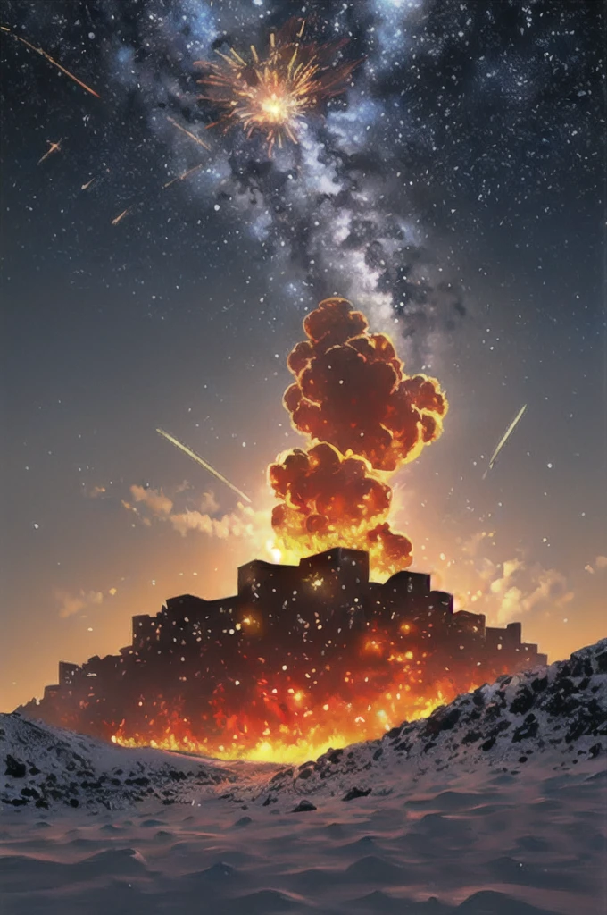 大型发Light门户, Star (Sky), Starry Sky, fire, space, Milky Way, ember, shooting Star, galaxy, sunset, night Sky, explode, Sky, night, 极Light, fireworks, Light particles, combustion, planet, twiLight, fire焰, Science fiction, Starry background, fire花, snow, dusk, gradient Sky, Skyline, Earth (planet), sun, night, No humans, landscape, orange Sky, cloud, ruins, Diffraction peak, constellation, Light, Light rays, fire炬, sunrise