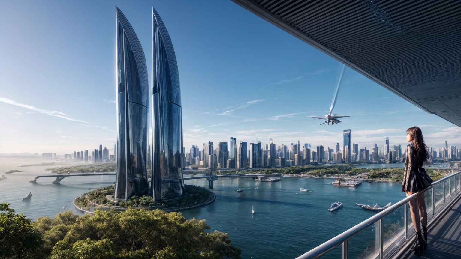 (Best quality,4K,8K,A high resolution,Masterpiece:1.2),Ultra-detailed,(Realistic,Photorealistic,photo-realistic:1.37),Futuristic floating city,Futuristic technology,Huge urban high-tech tablet platform,Airship,Floating in the sky,Futuristic city,Small airships around,High-tech hemispherical platform,Colorful lights,Advanced architecture,modernn architecture,skyscrapper,Access the cloud,Scenic beauty,view over city,Impressive design,Blend seamlessly with nature,energetic and vibrant atmosphere,Futuristic transportation system,Parking is suspended,Transparent path,Lush greenery,Sky gardens,cascading waterfalls,Magnificent skyline,reflections on the water,Sparkling river,Architectural innovation,futuristic skyscrapers,Transparent dome,The shape of the building is unusual,Elevated walkway,Impressive skyline,Glowing lights,Futuristic technology,Minimalist design,Scenic spots,Panoramic view,Cloud Piercing Tower,Vibrant colors,epic sunrise,epic sunset,Dazzling light display,magical ambiance,The future city,Urban Utopia,LuxuryLifestyle,Innovative energy,sustainable development,Smart city technology,Advanced infrastructure,Tranquil atmosphere,Nature and technology live in harmony,Awesome cityscape,Unprecedented urban planning,Architecture connects seamlessly with nature,High-tech metropolis,A cutting-edge engineering marvel,The future of urban living,Visionary architectural concept,Energy-efficient buildings,Harmony with the environment,A city floating above the clouds,Utopian dreams become reality,The possibilities are endless,State-of-the-art transportation network,Green energy integration,Innovative materials,Impressive holographic display,Advanced communication system,Breathtaking aerial view,Quiet and peaceful environment,Modernist aesthetics,Ethereal beauty