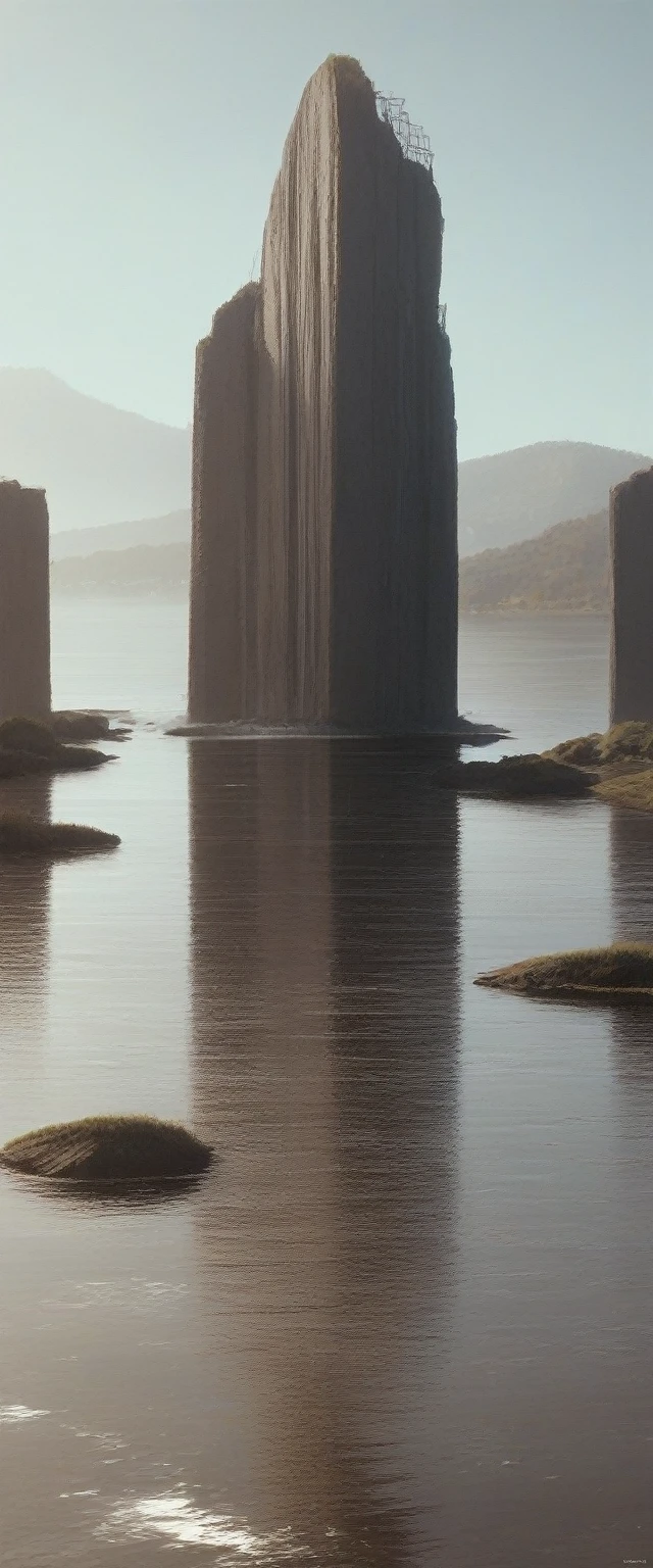 A realistic depiction of a solitary drop of water on a textured asphalt road, surrounded by a subtle, atmospheric blur. data width="100%" height="100%" style="position: absolute; left: 0; top: 0;"> Surrealism comes alive in this meticulously crafted digital painting, where a lone drop of water casts an intriguing drop shadow, creating an anaglyph effect that invites the viewer into a mesmerizing 3D world. The scattered quills of a multi-dimensional tachi-e technique artistically render the water, while a perspectival point of view adds depth and intrigue to the