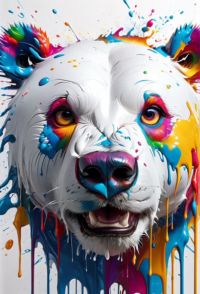 arte splash,  bear head, very detailed mane ((White background)), piercing eyes, Epic Instagram, art-station, splash style of colorful paint+, Contour, hyper-detailed intricately detailed, engine unreal, awesome, details Intricate, splashscreen, colors complementary, realistic concept art, 8K resolution, deviantart masterpiece, oil-painting, heavy brush strokes, paint drips, splash arts
